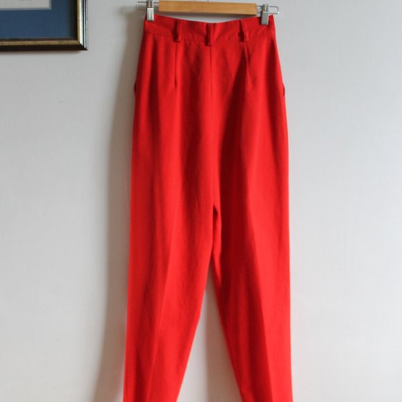 1980s Red Trousers / 24W / Editions Lifestyle - Picture 6 of 6